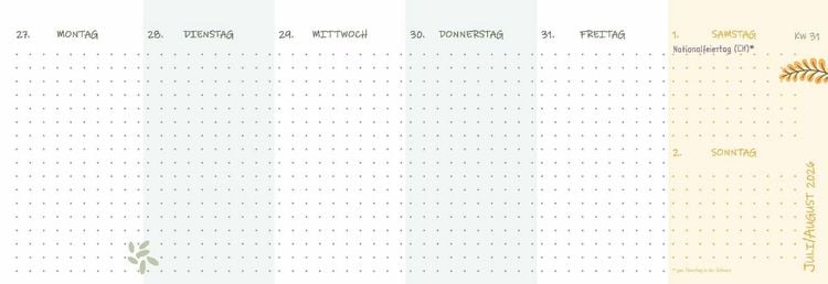 Produktbild: Mein Wochen-Tischkalender f&uuml;r das Schuljahr 2026/2027