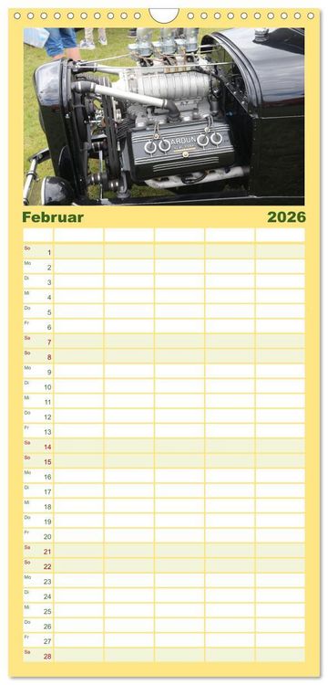 Produktbild: Familienplaner 2026 - Ford Flathead V8 Motoren mit 5 Spalten (Wandkalender, 21 x 45 cm) CALVENDO