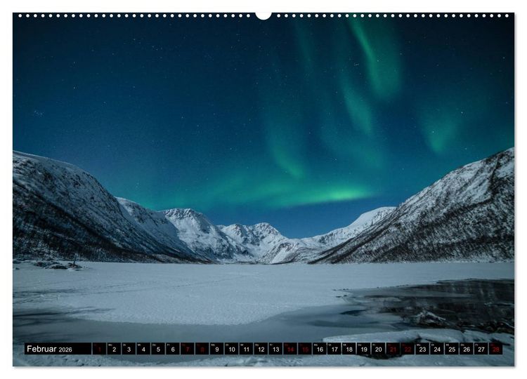 Produktbild: Aurora borealis - Magische Polarlichtn&auml;chte in Island und Norwegen (Wandkalender 2026 DIN A2 quer), CALVENDO Monatskalender
