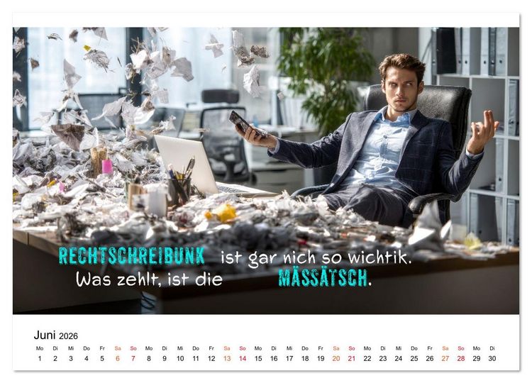 Produktbild: B&uuml;ro - Kaffee, Chaos, Kollegen (Wandkalender 2026 DIN A2 quer), CALVENDO Monatskalender