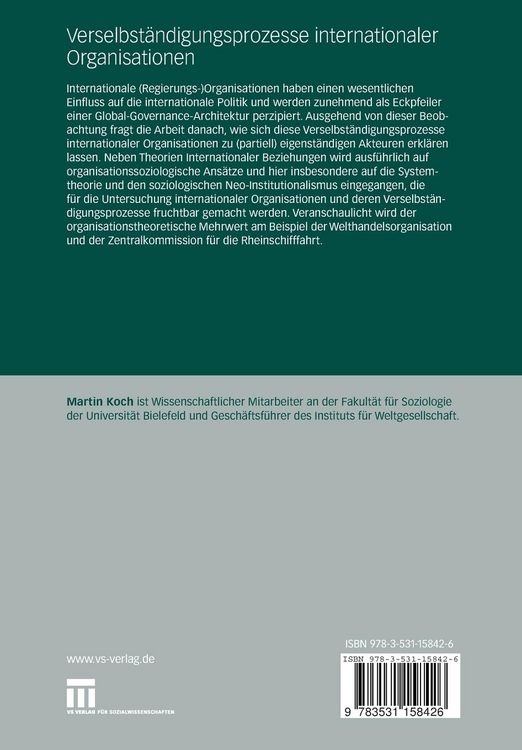 Produktbild: Verselbst&auml;ndigungsprozesse internationaler Organisationen
