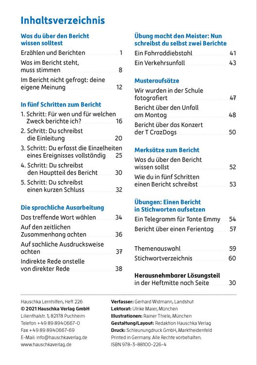 Produktbild: Aufsatz. Bericht