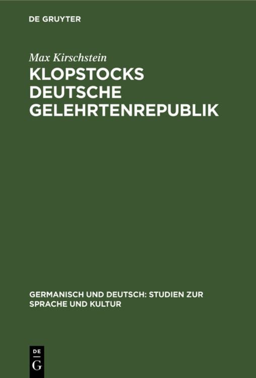 Produktbild: Klopstocks deutsche Gelehrtenrepublik