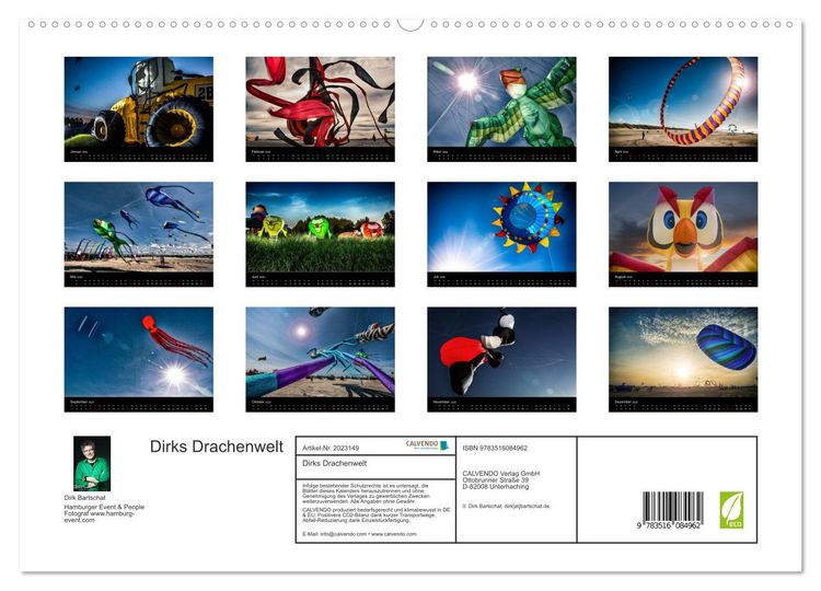 Produktbild: Dirks Drachenwelt (hochwertiger Premium Wandkalender 2026 DIN A2 quer), Kunstdruck in Hochglanz