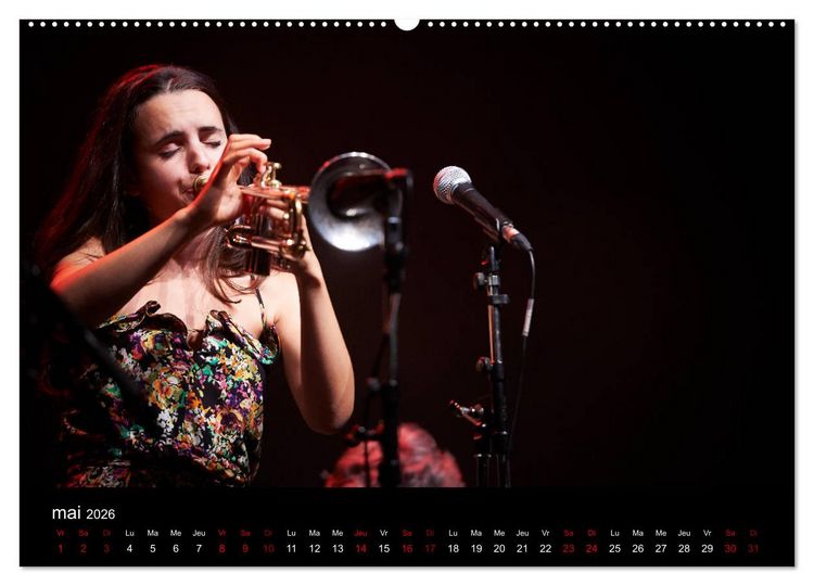 Produktbild: Jazz Trompettes (Calendrier mural 2026 DIN A2 vertical) calendrier de bureau