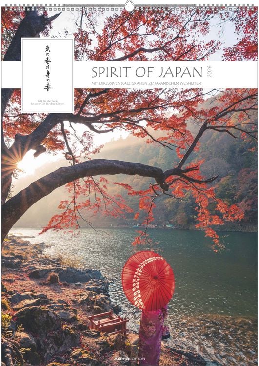 Bild vom Artikel Spirit of Japan 2026 - Bildkalender XXL 50x70 cm - mit japanischer Kalligraphie, inkl. Übersetzung - Landschaftskalender - Wandkalender - Wandplaner vom Autor Alpha Edition