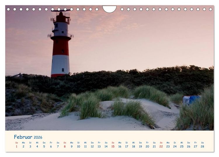 Produktbild: Urlaub auf Borkum (Wandkalender 2026 DIN A4 quer), CALVENDO Monatskalender