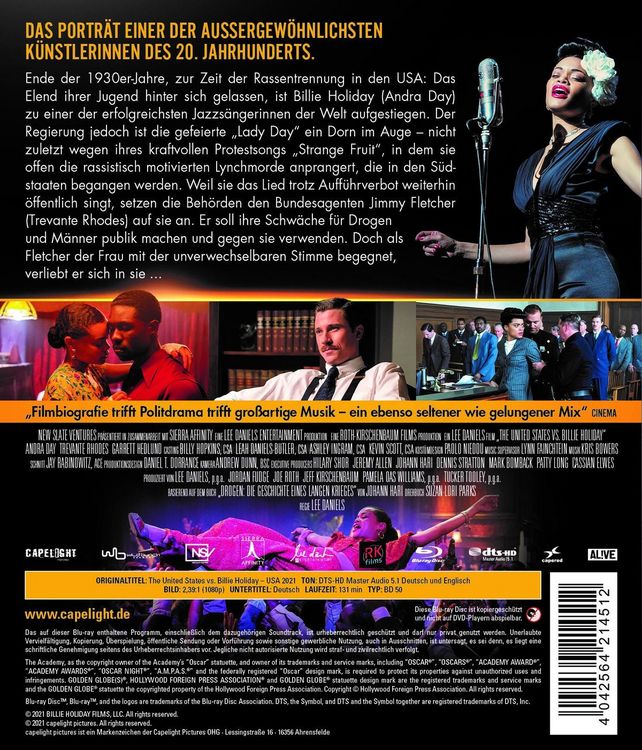 Produktbild: The United States vs. Billie Holiday