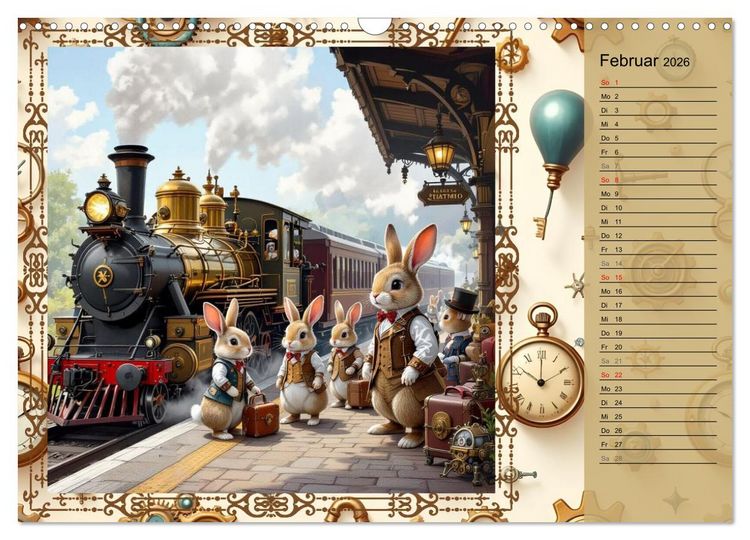 Produktbild: Hopp, Hopp durchs Zahnradland (Wandkalender 2026 DIN A3 quer), CALVENDO Monatskalender