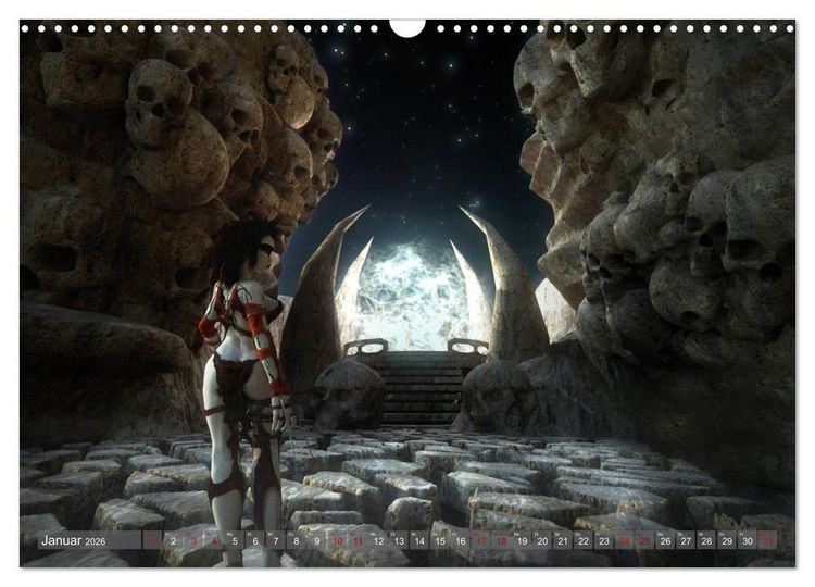 Produktbild: Helden, Drachen und Magie (Wandkalender 2026 DIN A3 quer), CALVENDO Monatskalender