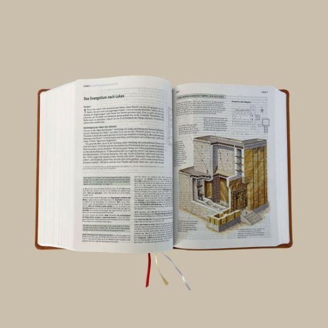 Produktbild: Elberfelder Bibel. Die gro&szlig;e Studien- und Kommentarausgabe, Kunstleder Beige