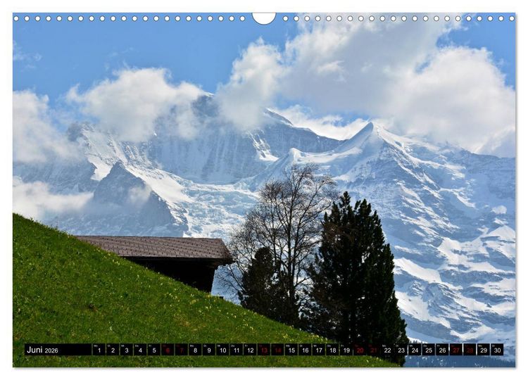 Produktbild: Bergmagie &ndash; Fotos aus dem Berner Oberland (Wandkalender 2026 DIN A3 quer), CALVENDO Monatskalender