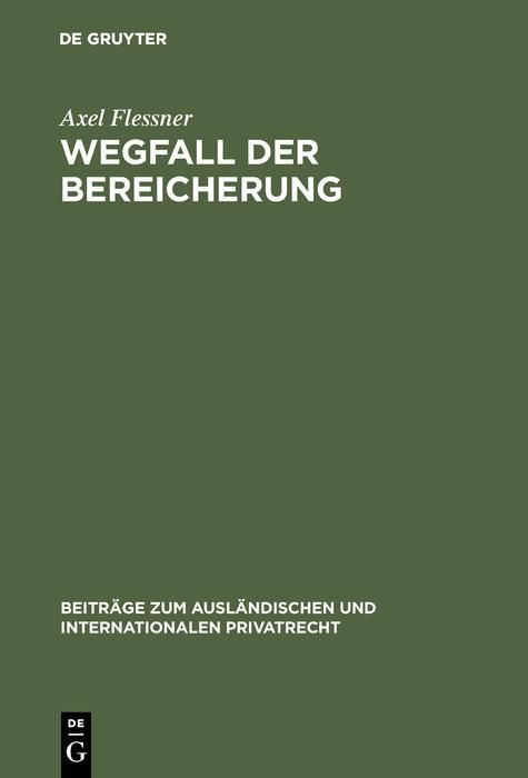 Produktbild: Wegfall der Bereicherung