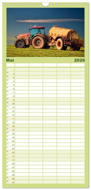 Produktbild: Familienplaner 2026 - Landwirtschaft - Hightech und Handarbeit mit 5 Spalten (Wandkalender, 21 x 45 cm) CALVENDO
