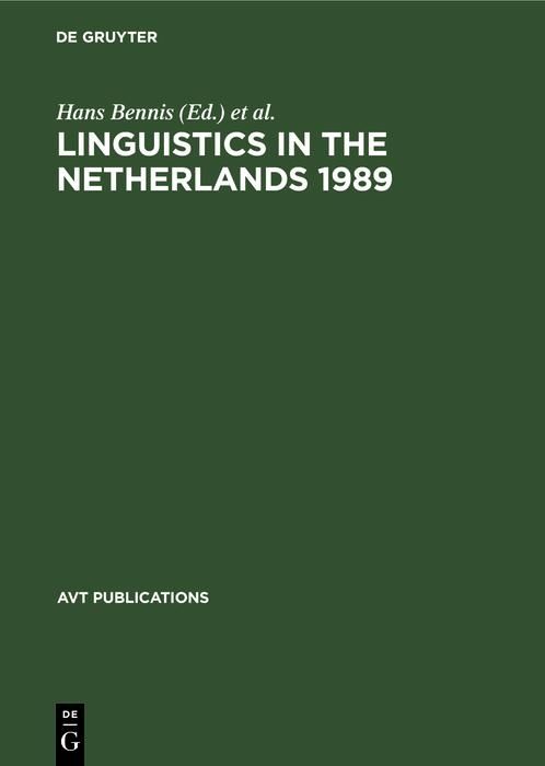 Produktbild: Linguistics in the Netherlands 1989
