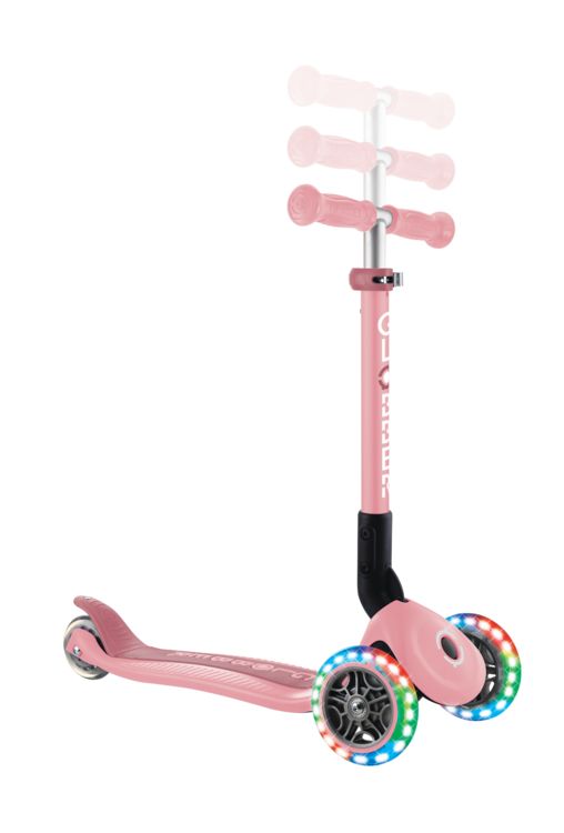 Produktbild: Globber Junior Foldable rosa mit Leuchtrollen