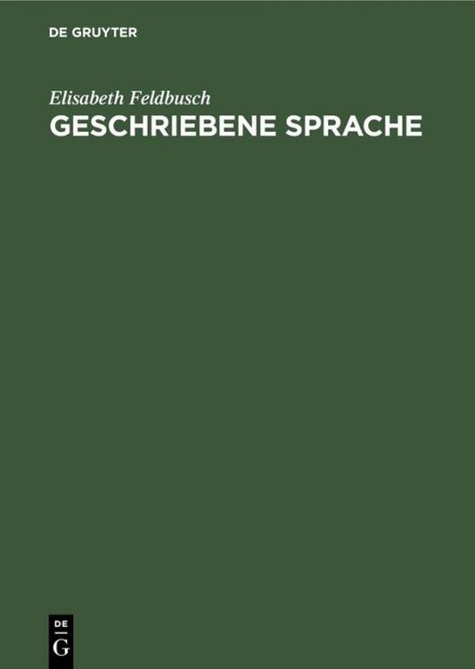 Produktbild: Geschriebene Sprache