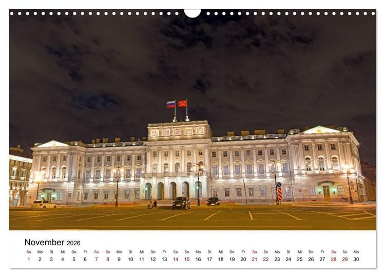 Produktbild: St. Petersburg bei Nacht (Wandkalender 2026 DIN A3 quer), CALVENDO Monatskalender