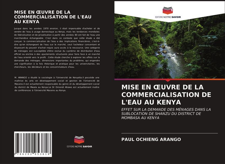 Produktbild: Mise En &iquest;uvre De La Commercialisation De L'eau Au Kenya