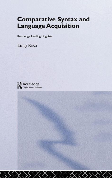 Produktbild: Comparative Syntax and Language Acquisition