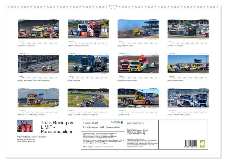 Produktbild: Truck Racing am LIMIT - Panoramabilder (Wandkalender 2026 DIN A2 quer), CALVENDO Monatskalender