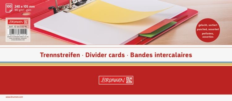 Produktbild: Brunnen Trennstreifen 10,5x24cm sortiert