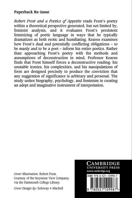 Produktbild: Robert Frost and a Poetics of Appetite