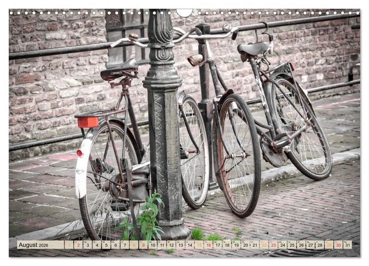 Produktbild: Fahrrad Alltag - Film Noir Style (Wandkalender 2026 DIN A3 quer), CALVENDO Monatskalender