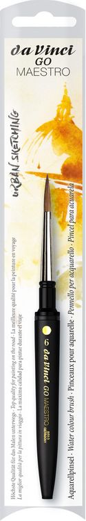 Produktbild: da Vinci Pinsel GO-MAESTRO sibirische Kolinsky-Rotmarderhaare, Reise-Aquarellpinsel, rund, Pinsel, Gr&ouml;&szlig;e 6