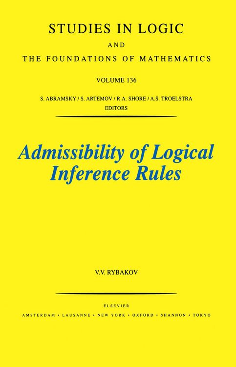 Produktbild: Admissibility of Logical Inference Rules