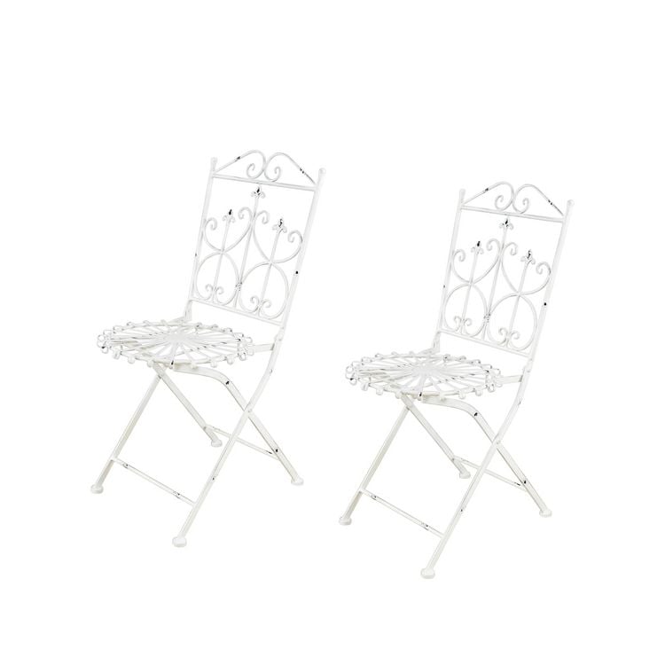 Produktbild: HTI-Living Stuhl Romantic Garden Wei&szlig; 2er Set Stuhl Romantic Garden Wei&szlig; 2er Set