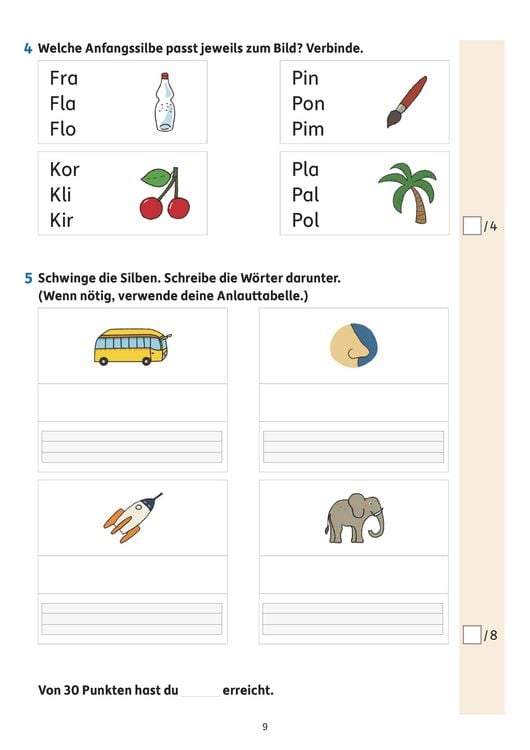 Produktbild: &Uuml;bungsheft mit Tests in Deutsch 1. Klasse