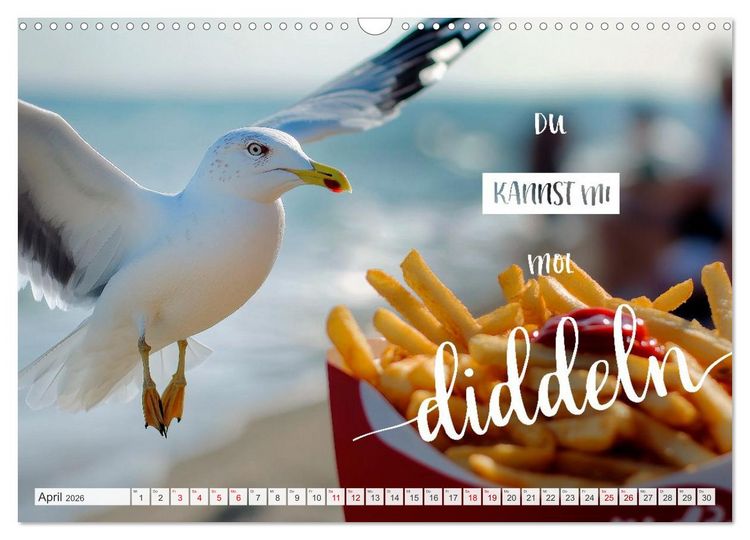 Produktbild: Meerblick und Plattschnack (Wandkalender 2026 DIN A3 quer), CALVENDO Monatskalender
