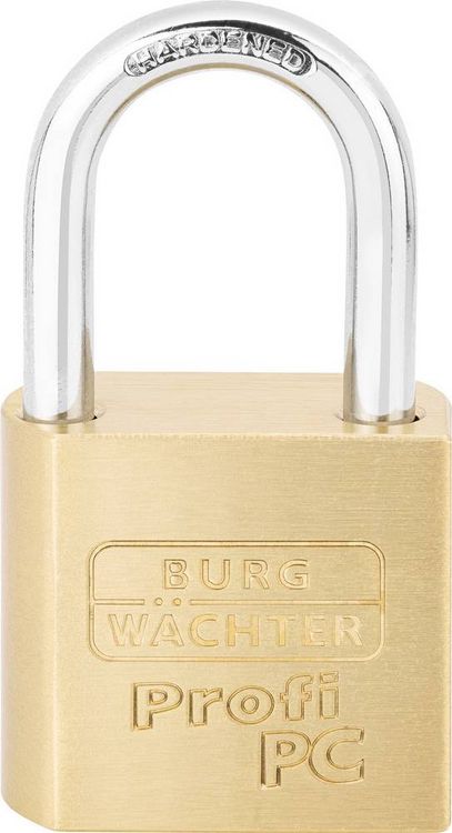 Produktbild: Burg W&auml;chter Profi 116 PC 50 Vorh&auml;ngeschloss Messing Profilzylinder-Vorhangschloss