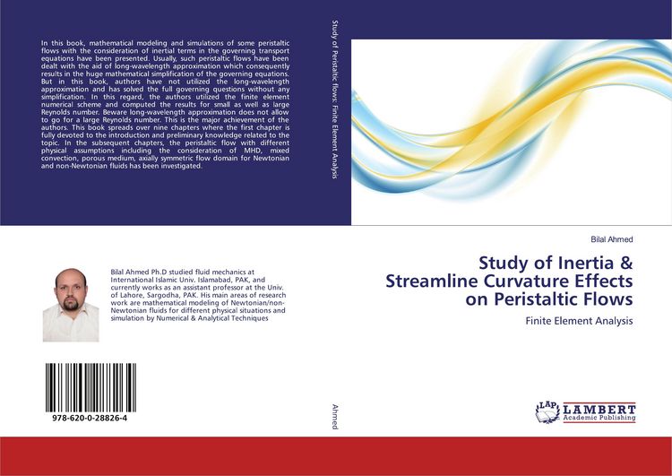 Produktbild: Study of Inertia & Streamline Curvature Effects on Peristaltic Flows