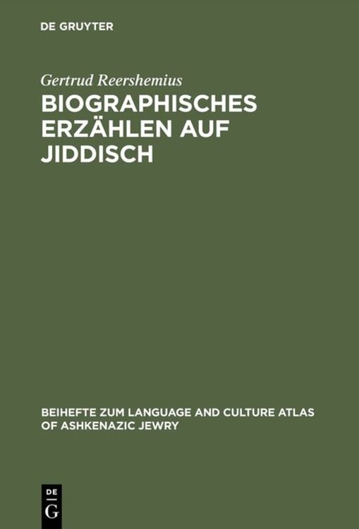 Produktbild: Biographisches Erz&auml;hlen auf Jiddisch