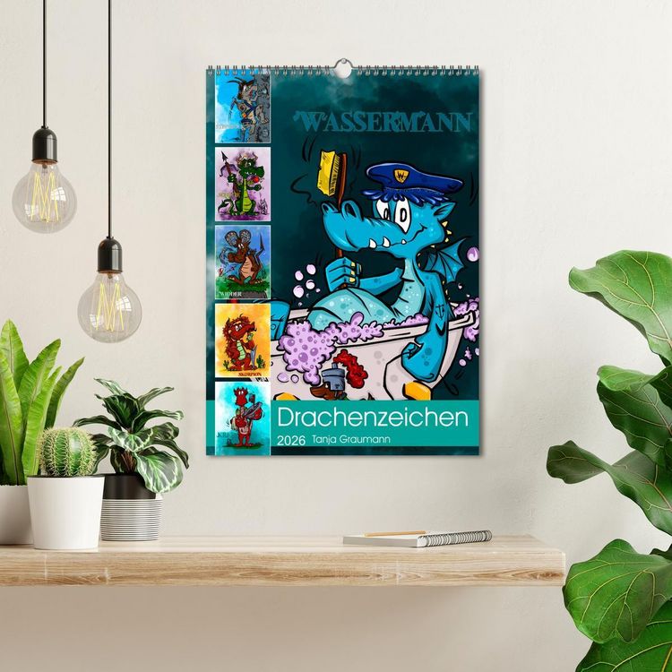 Produktbild: Drachenhoroskop 2026 (Wandkalender 2026 DIN A3 hoch), CALVENDO Monatskalender