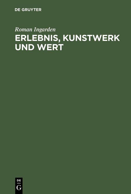 Produktbild: Erlebnis, Kunstwerk und Wert