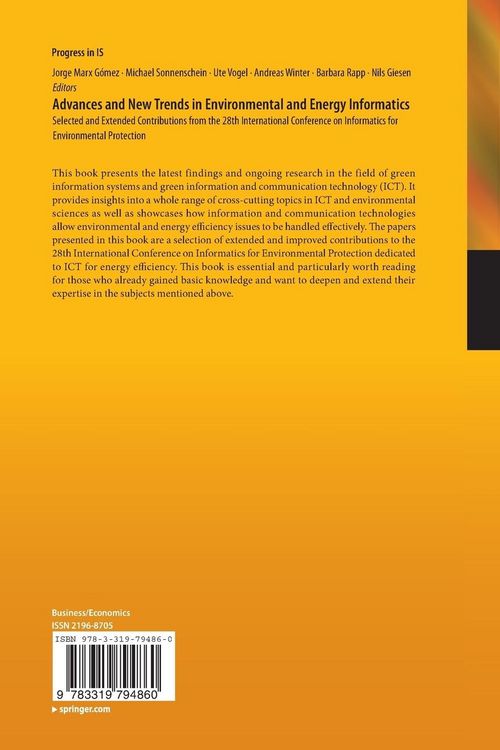 Produktbild: Advances and New Trends in Environmental and Energy Informatics