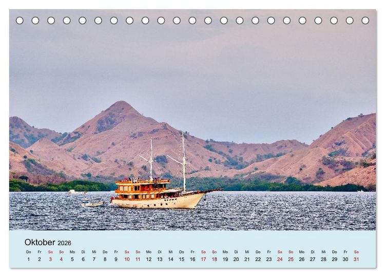 Produktbild: Indonesien - Die kleinen Sundainseln (Tischkalender 2026 DIN A5 quer), CALVENDO Monatskalender