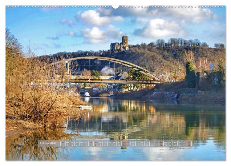 Produktbild: Lahnstein, wo die Lahn in den Rhein flie&szlig;t (Wandkalender 2026 DIN A2 quer), CALVENDO Monatskalender