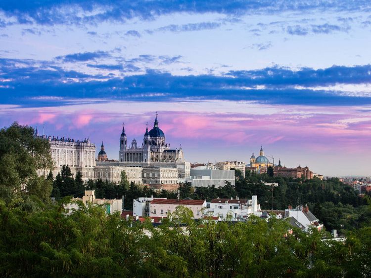 Produktbild: CALVENDO Puzzle Sonnenuntergang in Madrid | 1000 Teile Lege-Gr&ouml;&szlig;e 64x48cm Foto-Puzzle f&uuml;r gl&uuml;ckliche Stunden