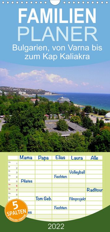Produktbild: Familienplaner Bulgarien, von Varna bis zum Kap Kaliakra (Wandkalender 2022 , 21 cm x 45 cm, hoch)