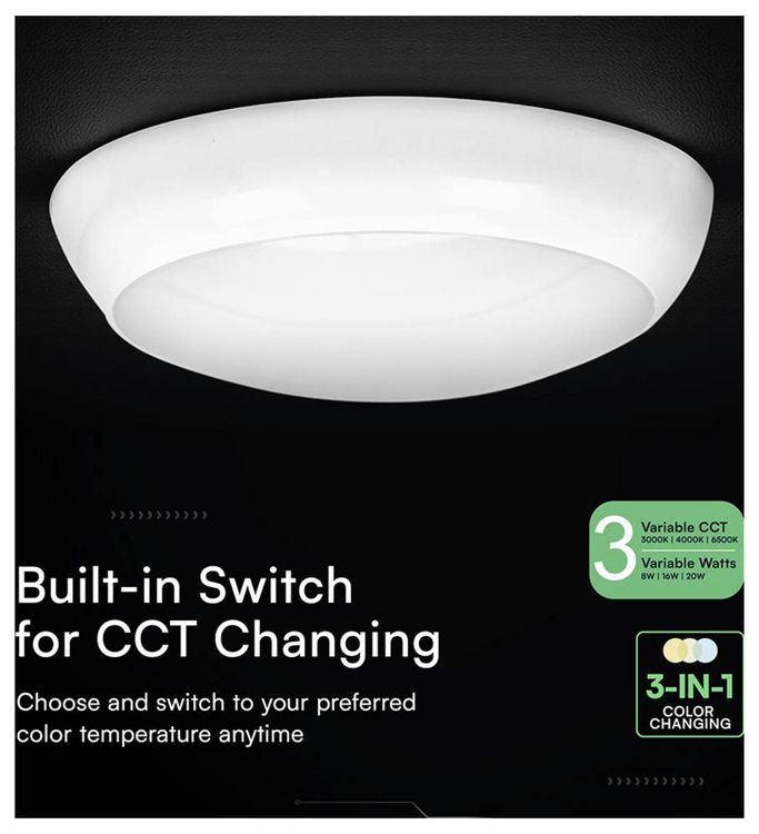 Produktbild: V-TAC 812-24-6 VT-8633 LED-Wandleuchte LED 8 W, 16 W, 20W Wei&szlig;