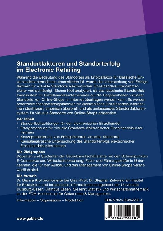 Produktbild: Standortfaktoren und Standorterfolg im Electronic Retailing