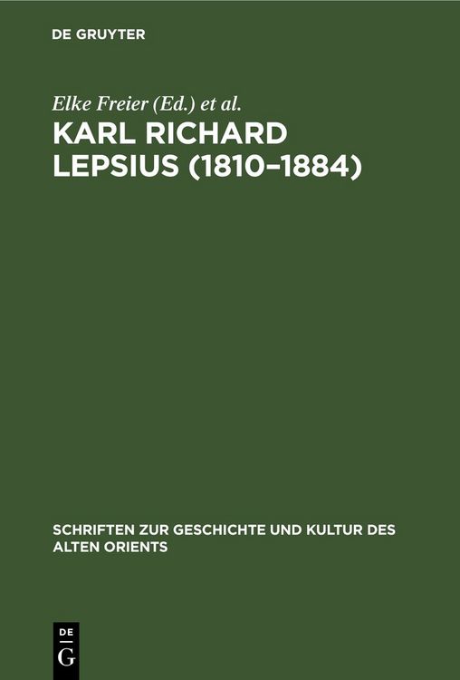 Produktbild: Karl Richard Lepsius (1810&ndash;1884)