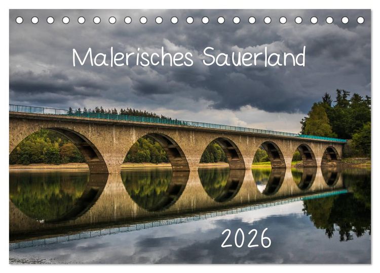 Produktbild: Malerisches Sauerland (Tischkalender 2026 DIN A5 quer), CALVENDO Monatskalender
