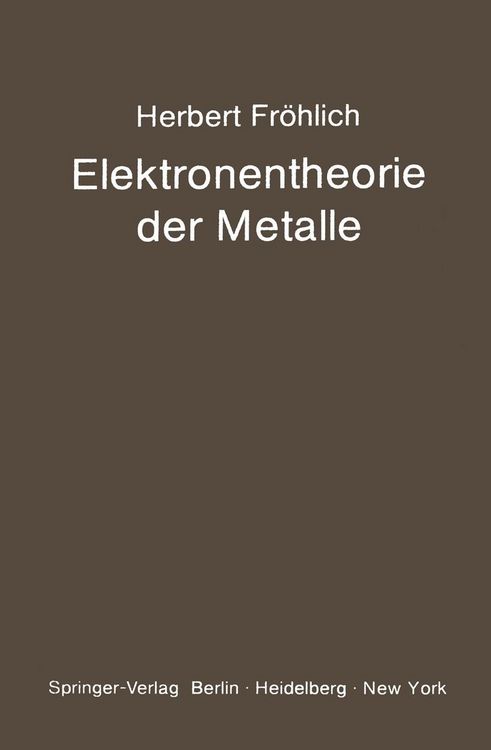 Produktbild: Elektronentheorie der Metalle