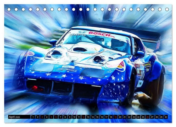 Produktbild: Automobil Voiture Car (Tischkalender 2026 DIN A5 quer), CALVENDO Monatskalender
