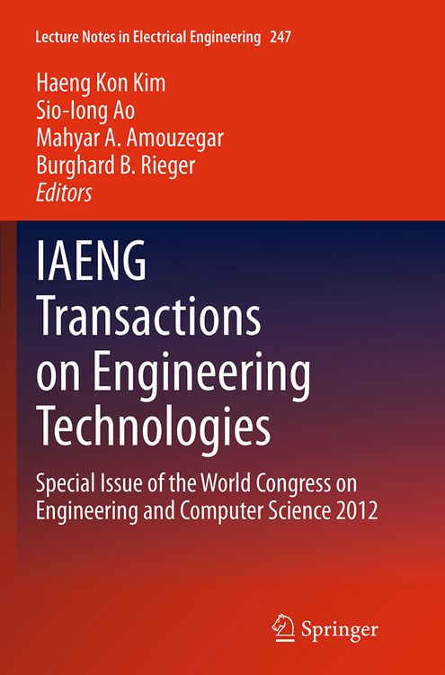 Produktbild: IAENG Transactions on Engineering Technologies